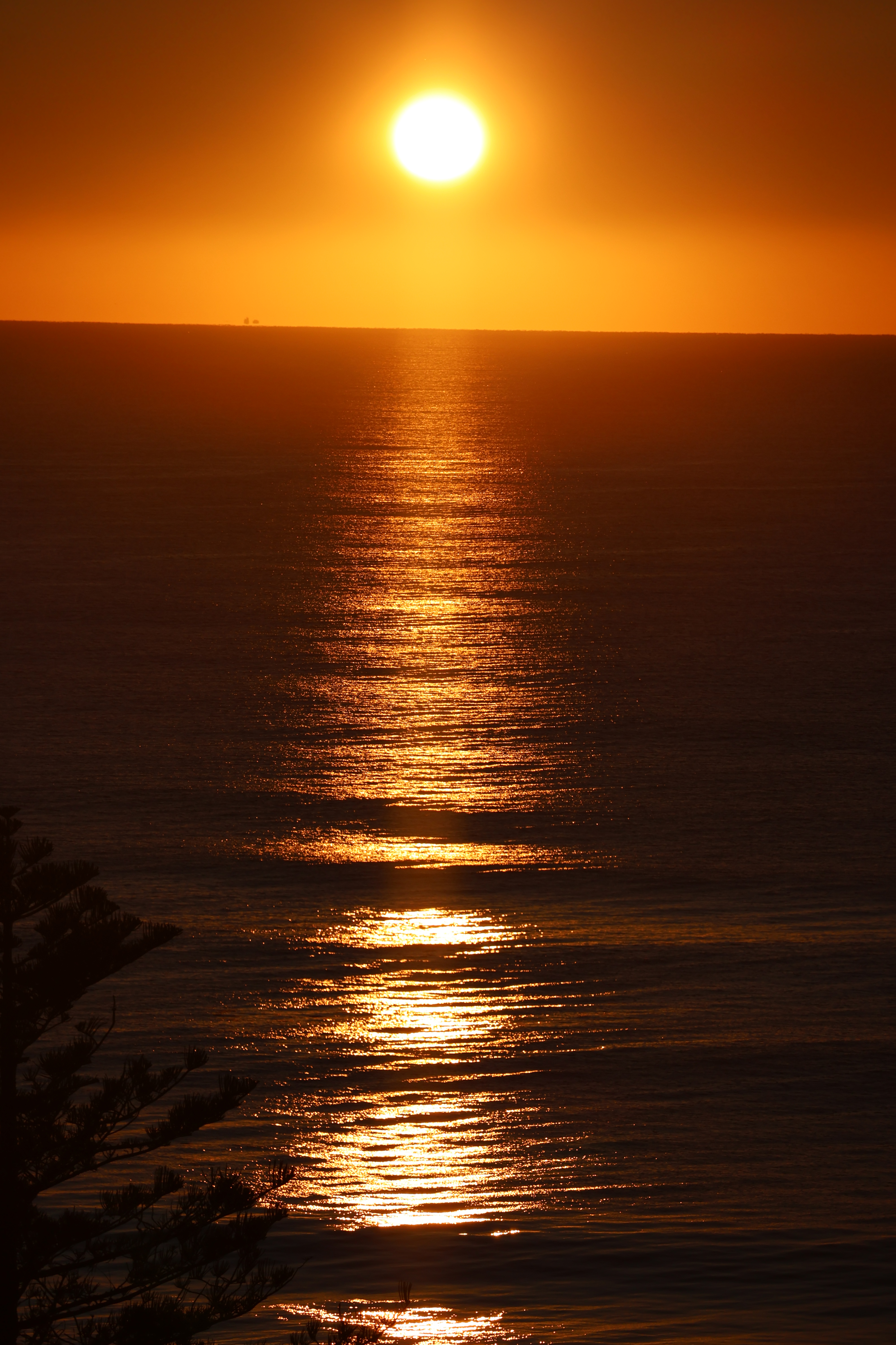sunset over the ocean