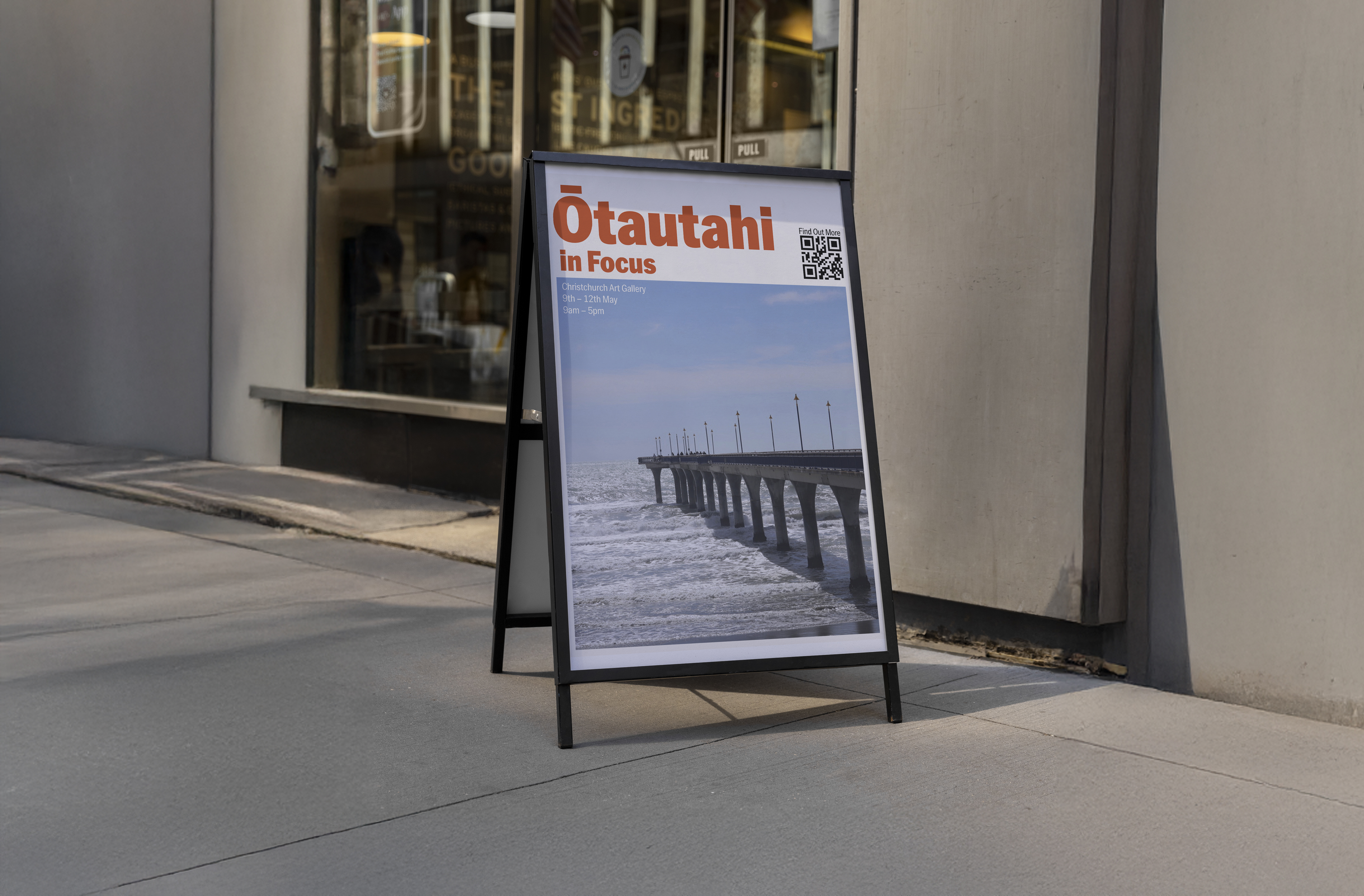 Poster on A-frame